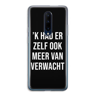 Meer verwacht - Zwart: OnePlus 7 Pro Transparant Hoesje