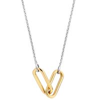 TI SENTO-Milano 3966SY Ketting Ovaal zilver goudkleurig 38-48 cm