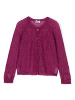 Il Gufo cardigan en maille ajourée - Rose