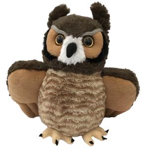 Wild Republic knuffel oehoe uil - knuffeldier - 30 cm - pluche - polyester