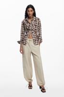 Joggingbroek van keperstof - WHITE - XL