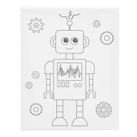 Creativ Company Schildercanvas met print robot - 24x30cm