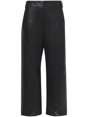 Proenza Schouler White Label pantalon droit court en cuir - Noir