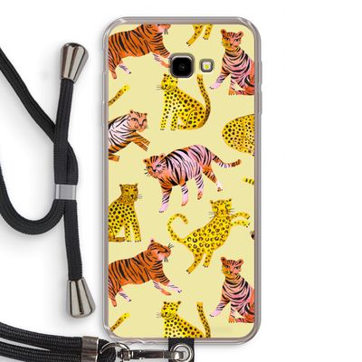 Cute Tigers and Leopards: Samsung Galaxy J4 Plus Transparant Hoesje met koord