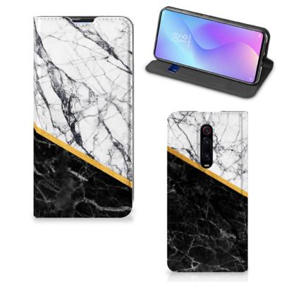 Xiaomi Redmi K20 Pro | Standcase | Marmer Wit Zwart - Origineel Cadeau Man