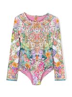 Camilla Kids maillot de bain à imprimé Flowers Of Neptune - Rouge