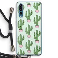 Cactus Lover: Huawei P20 Pro Transparant Hoesje met koord