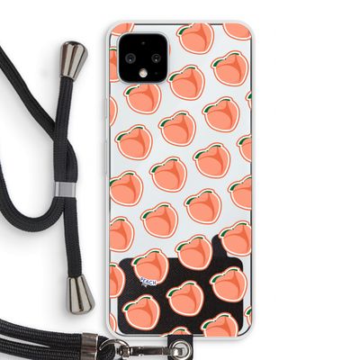 Just peachy: Pixel 4 XL Transparant Hoesje met koord