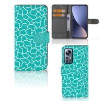 Xiaomi 12 | 12X Hoesje Cracks Blue | Portemonnee hoesje