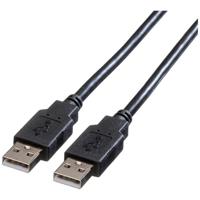 ROLINE USB 2.0 Kabel, type A-A, zwart, 0,8 m