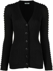 Durazzi Milano cardigan nervuré à col v - Noir