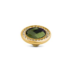 Melano Vivid Crystal CZ Steentje Olive Goud