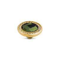 Melano Vivid Crystal CZ Steentje Olive Goud