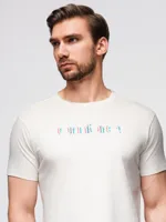 Ombre - T-Shirt Heren - Wit - 3D print