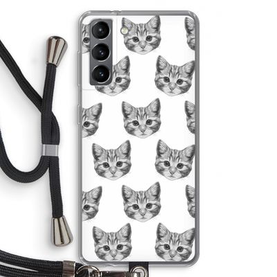 Kitten: Samsung Galaxy S21 Transparant Hoesje met koord