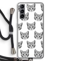Kitten: Samsung Galaxy S21 Transparant Hoesje met koord