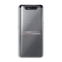 uw waarde daalt niet: Samsung Galaxy A80 Transparant Hoesje