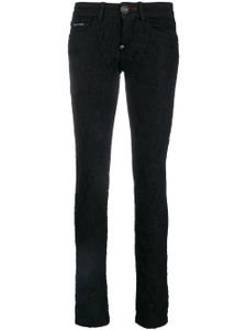 Philipp Plein jean skinny en dentelle - Noir