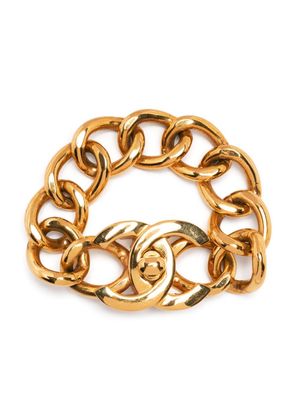 CHANEL Pre-Owned bracelet à fermoir CC (1996) - Or