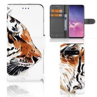 Hoesje Samsung Galaxy S10 Watercolor Tiger