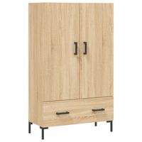 vidaXL Hoge kast 69,5x31x115 cm bewerkt hout sonoma eikenkleurig - thumbnail