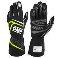 Kartinghandschoenen OMP MY2025 Geel Zwart FIA 8856-2018 Maat XS
