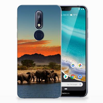 Nokia 7.1 | TPU Hoesje | Olifanten