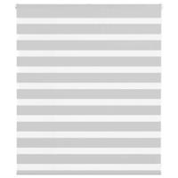 VidaXL Zebra rolgordijn 130x100 cm stofbreedte 125,9 cm lichtgrijs