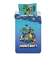 Minecraft Dekbedovertrek blauw - 140 x 200 cm - 70 x 90 cm - Polyester - pre orer