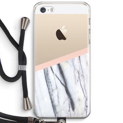A touch of peach: iPhone 5 / 5S / SE Transparant Hoesje met koord