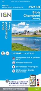 Wandelkaart - Topografische kaart 2121OT Blois - Chambord - Cheverny | IGN - Institut Géographique National