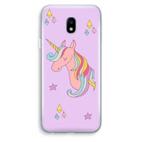 Roze eenhoorn: Samsung Galaxy J3 (2017) Transparant Hoesje