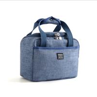 2 stks waterdichte lunch tassen Oxford reizen noodzakelijk picknick zakje diner vak voedsel geval (licht blauw)