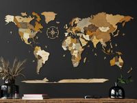 Luxe Houten Wereldkaart Luxe Houten Wereldkaart