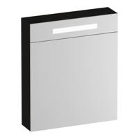 Brauer Promise Deluxe Spiegelkast - 60 cm - met Verlichting - 1 Rechtsdraaiende Dubbelzijdige Spiegeldeur - Timber Black