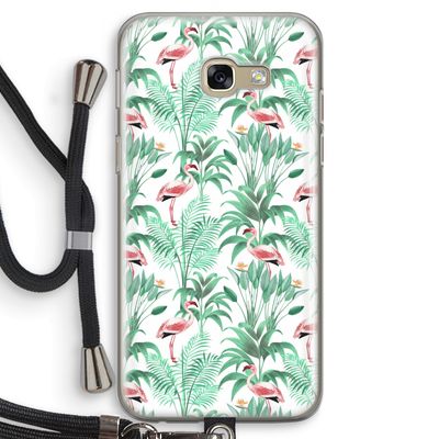 Flamingo bladeren: Samsung Galaxy A5 (2017) Transparant Hoesje met koord