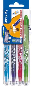 Pilot gelroller Frixion Ball 2 Go, blister met 4 stuks in geassorteerde kleuren