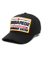 DSQUARED2 casquette en coton à patch logo - Noir - thumbnail