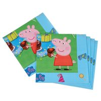 40x Peppa Pig themafeest servetten 33 x 33 cm