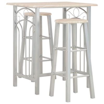 3-delige Barset hout en staal