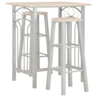 3-delige Barset hout en staal