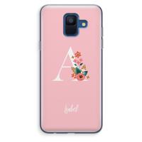 Pink Bouquet: Samsung Galaxy A6 (2018) Transparant Hoesje