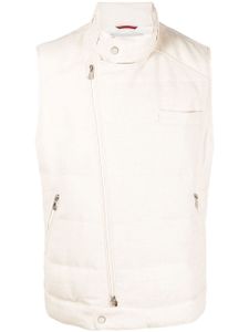 Brunello Cucinelli gilet matelassé à fermeture zippée - Tons neutres