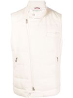 Brunello Cucinelli gilet matelassé à fermeture zippée - Tons neutres