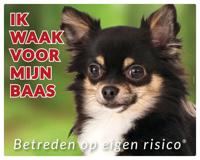 Chihuahua Langhaar Zwart Waakbord