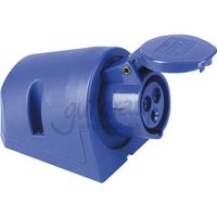 CEE wandcontdoos 230V 32A blauw