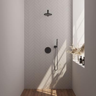 Thermostatische Inbouwdoucheset Brauer Black Edition Met Ronde Afdekplaat (Alle Opties)