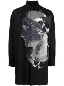 Yohji Yamamoto chemise à imprimé graphique - Noir