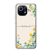 Gele bloemen: Xiaomi Mi 11 Transparant Hoesje