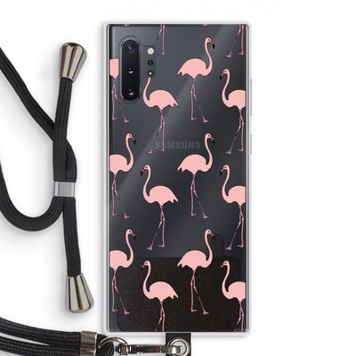 Anything Flamingoes: Samsung Galaxy Note 10 Plus Transparant Hoesje met koord